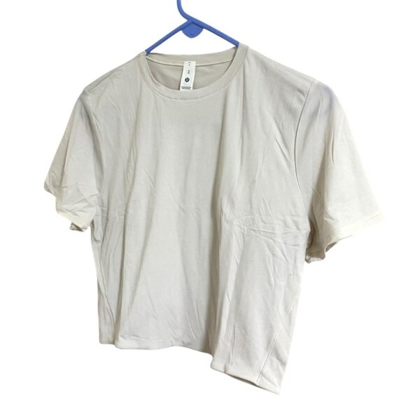 NWOT Lululemon Wundermost Ultra-Soft Nulu Crewneck Cropped T-Shirt - Picture 6 of 8